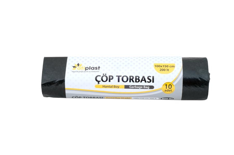 Atiplast Hantal Çöp Torbası 100x150 Siyah 1000 Gr