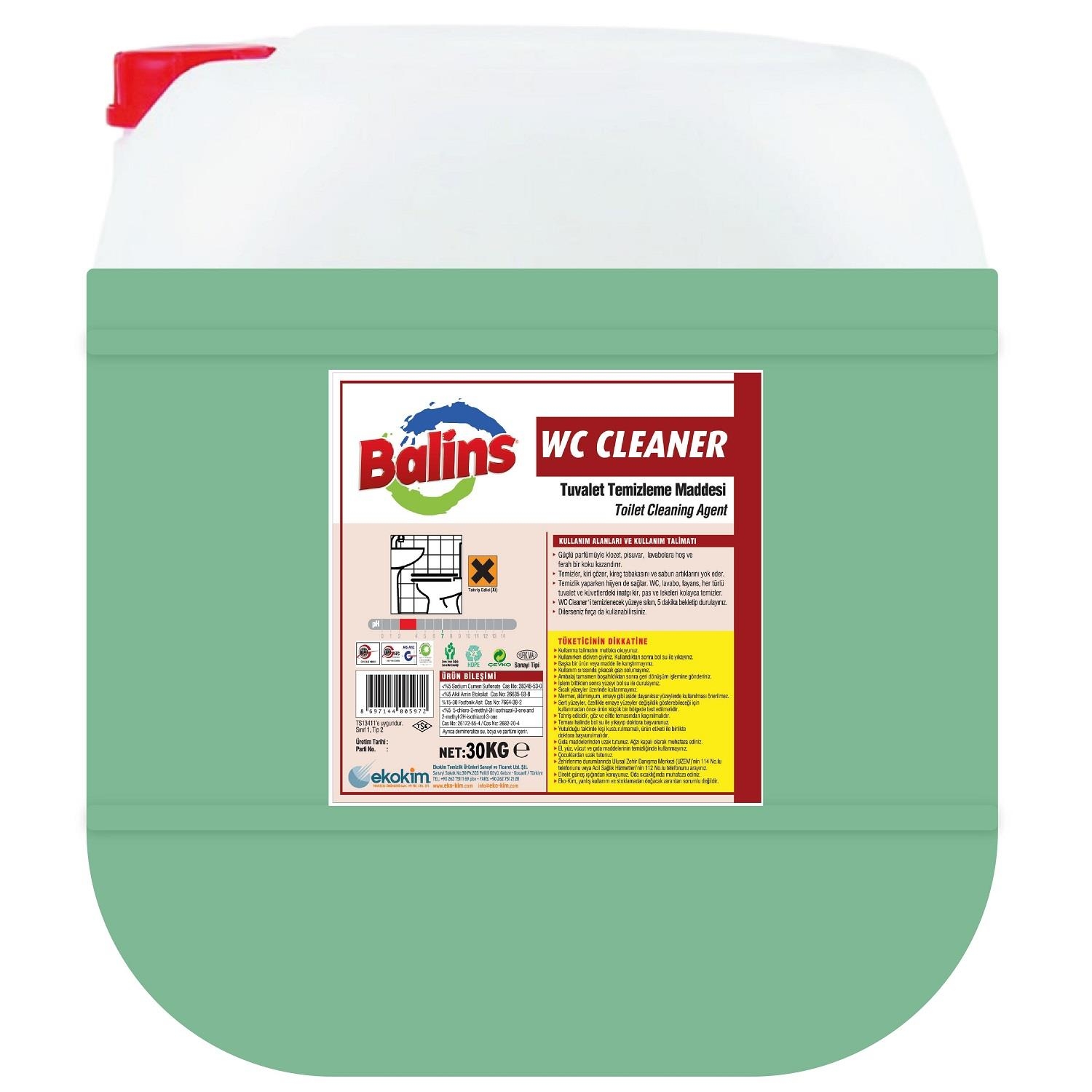 Balins Wc Cleaner Pisuvar Klozet Hijyenik Temizleyici 20 Kg