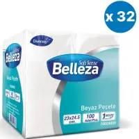 Belleza Beyaz Peçete 23x24.5 Cm 100 Lü 32 Paket
