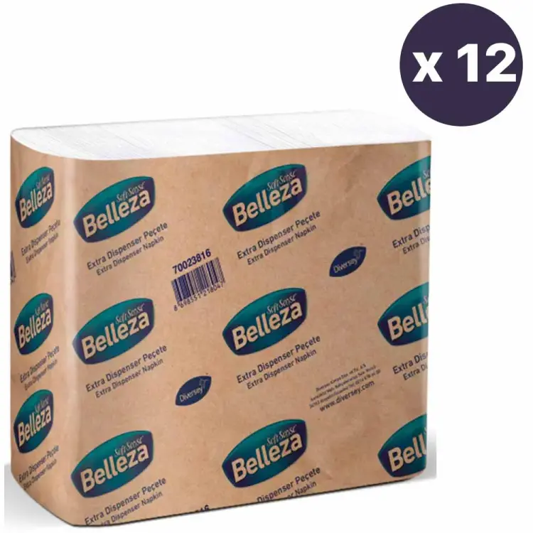 Belleza Extra Dispenser Peçete 17x21 Cm 300 Lü 12 Paket - Belleza Kağıt