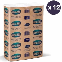 Belleza Extra Z Katlı Havlu 20x24 Cm 200 Lü 12 Paket - Belleza Kağıt