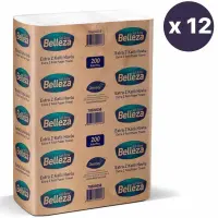 Belleza Extra Z Katlı Havlu 20x24 Cm 200 Lü 12 Paket