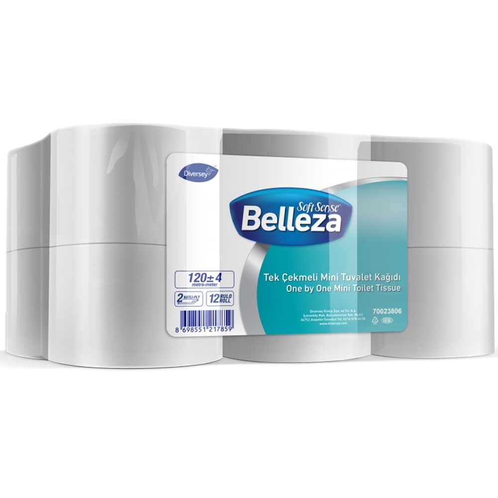 Belleza İçten Çekmeli Mini Tuvalet Kağıdı 120 Mt 12 Li
