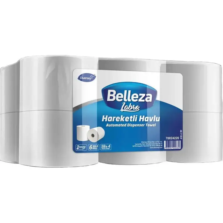 Belleza Labro Hareketli Havlu 3.5 Kg 21.2 Cm x 6 Lı - Belleza Kağıt