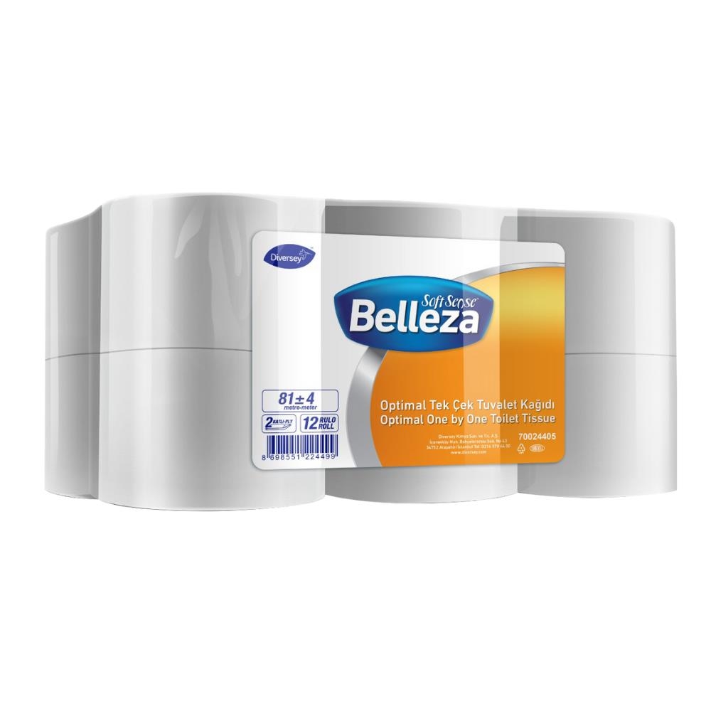 Belleza Optimal İçten Çekmeli Tuvalet Kağıdı 81 Mt 12 Li
