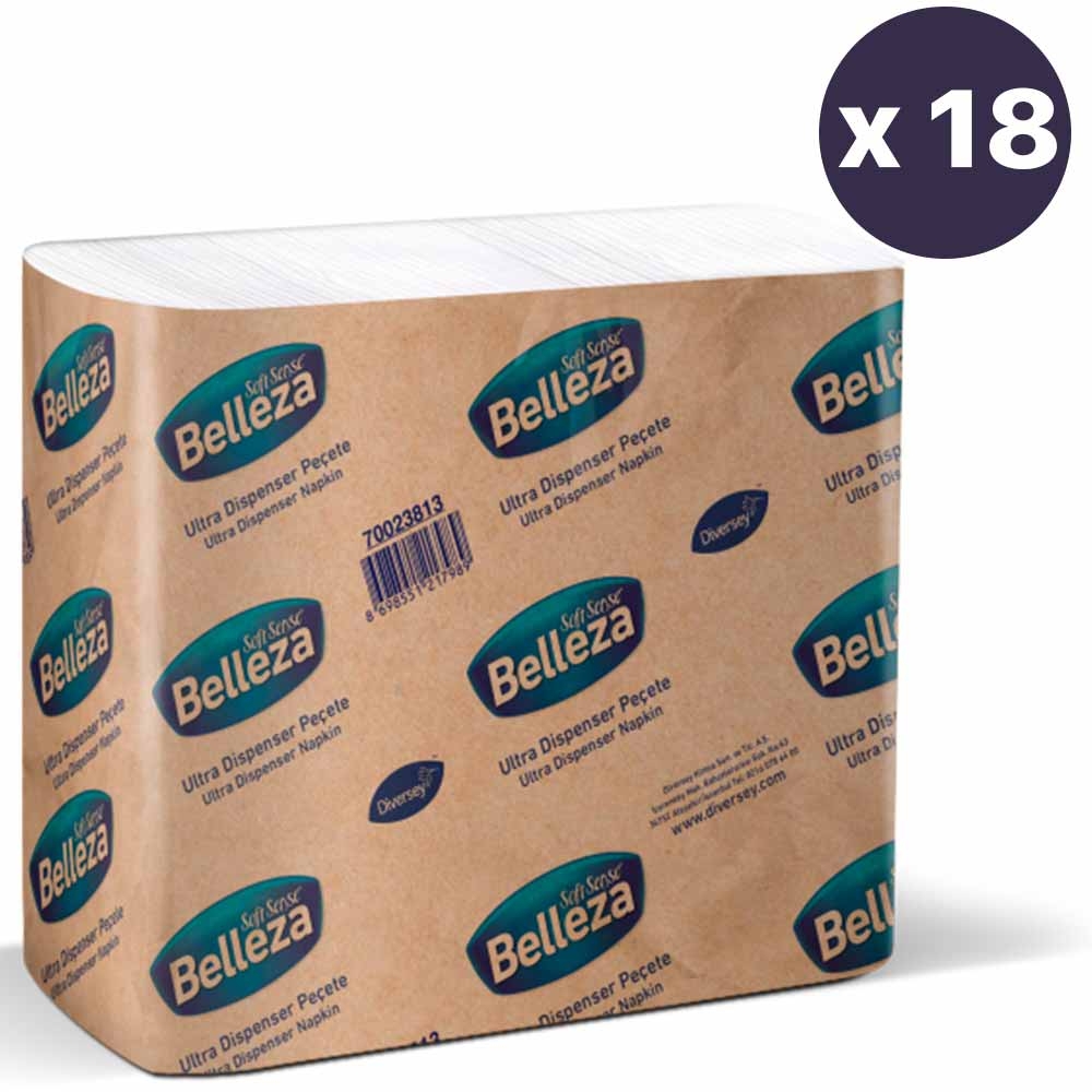 Belleza Ultra Dispenser Peçete 24x24 Cm 250 Li 18 Paket