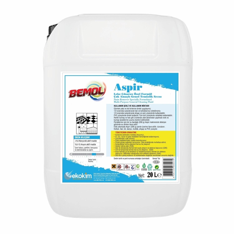 Bemol Aspir Çok Amaçlı Temizleyici 20 Kg 