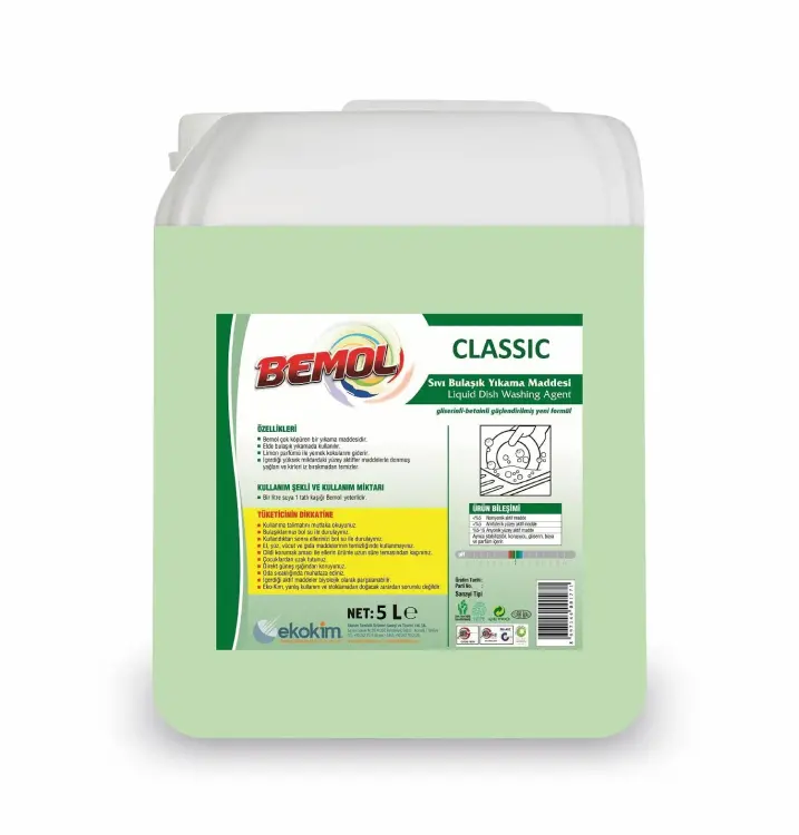 Bemol Classic Elde Bulaşık Deterjanı Yeşil 5 Kg - 1