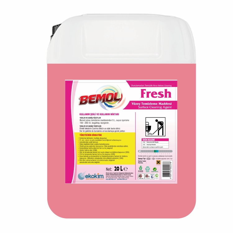 Bemol Fresh Yüksek Parfümlü Yüzey Temizleyici Çiçek 20 Kg 