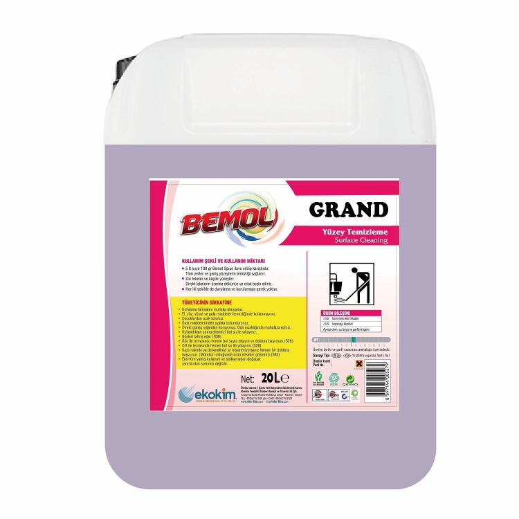 Bemol Grand Yüzey Temizleyici Mor 20 Kg 