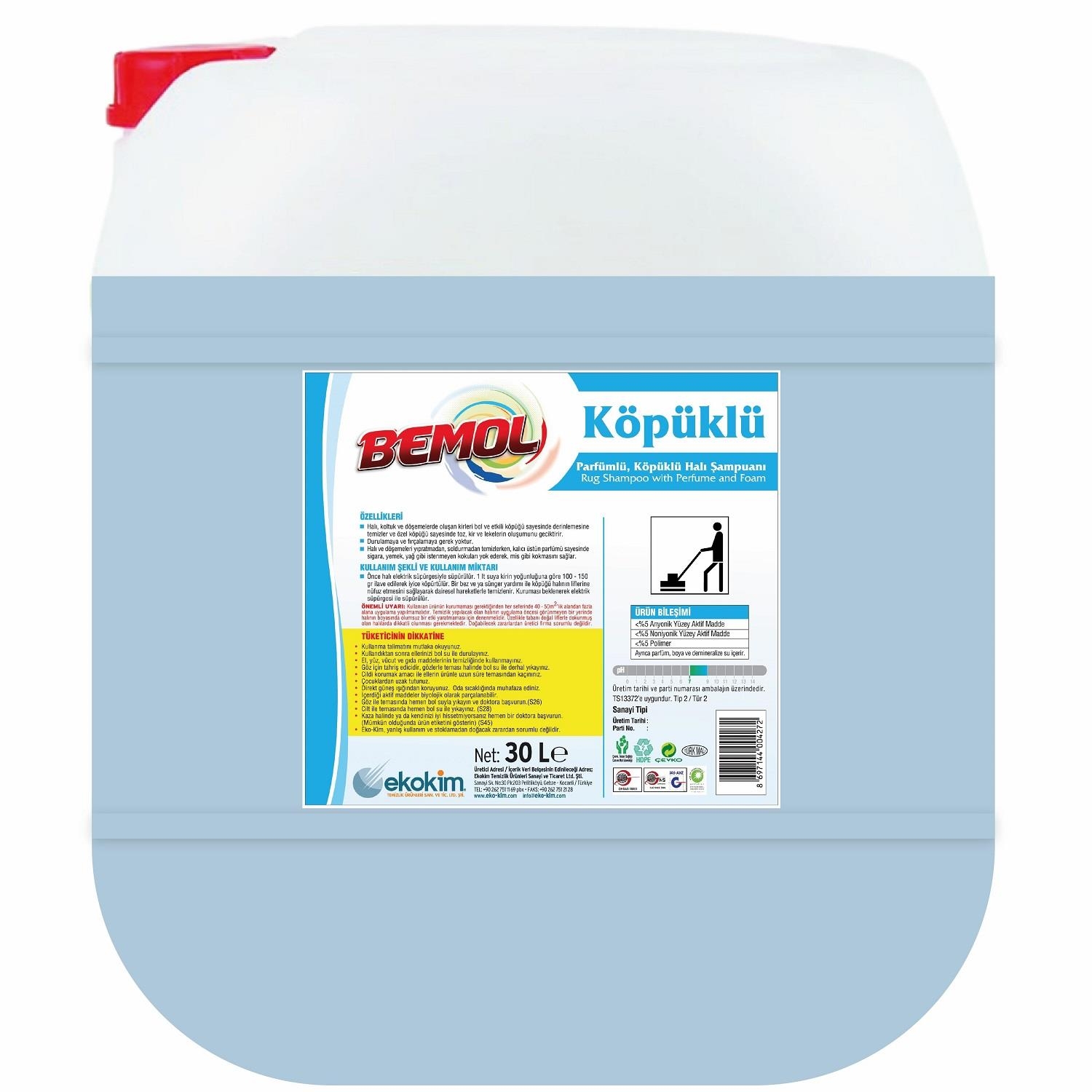 Bemol Köpüklü Halı Şampuanı 20 Kg