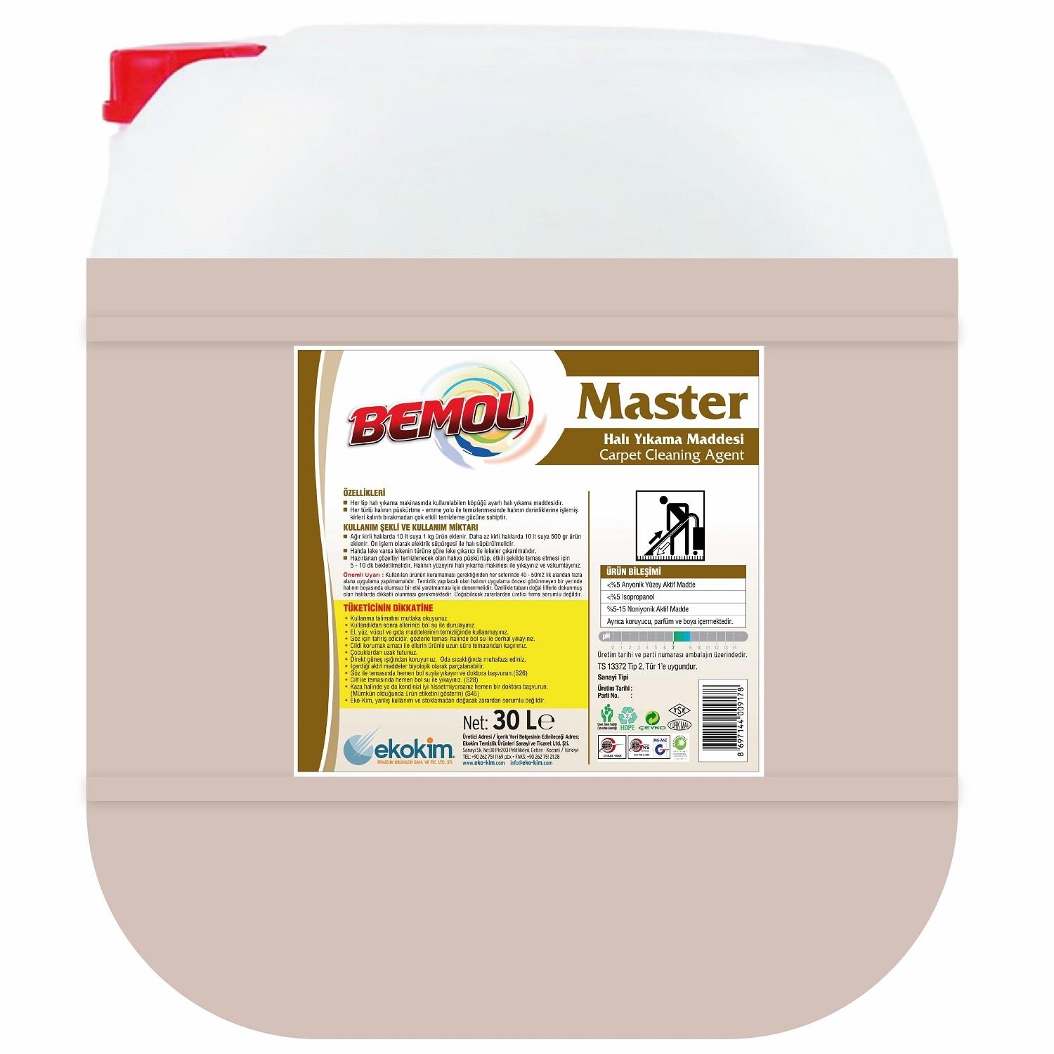 Bemol Master Halı Yıkama Şampuanı 20 Kg