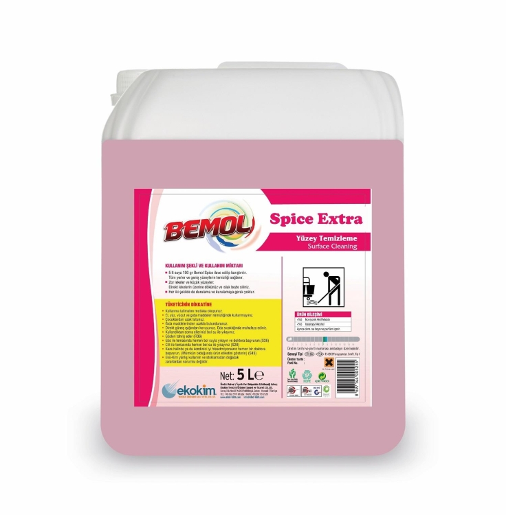 Bemol Spice Extra Yüzey Temizleyici Pembe 5 Kg 