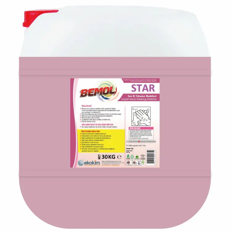 Bemol Star Sıvı El Sabunu Pembe 30 Kg 