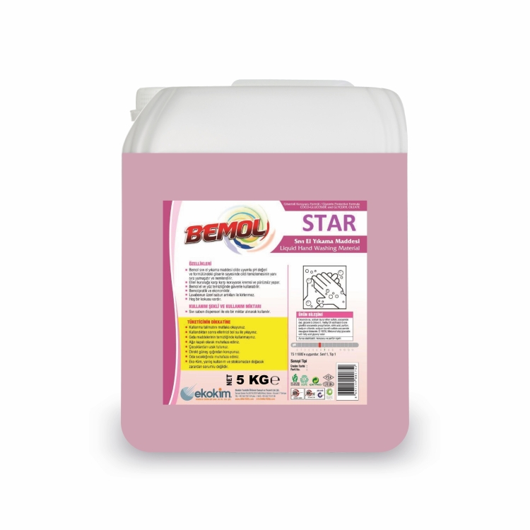 Bemol Star Sıvı El Sabunu Pembe 5 Kg 