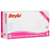 Beybi Pudrasız Lateks Muayene Eldiveni Küçük Boy Small 100 Lü - 1