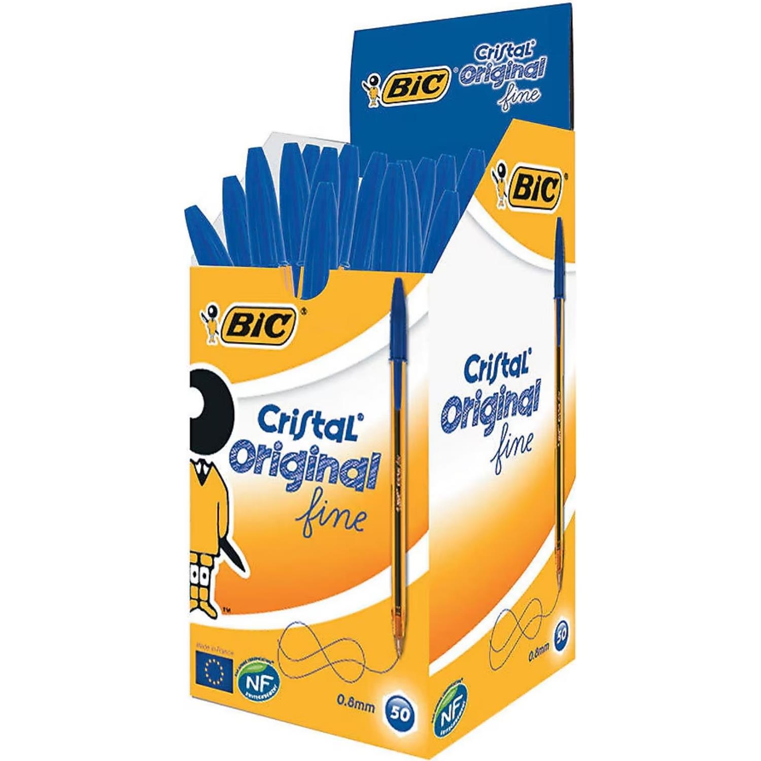 Bic Cristal Fine Tükenmez Kalem Mavi 0.8 mm 50 Li 847898