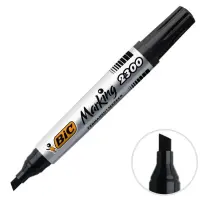 Bic Marker Keçe Koli Kalemi Kesik Uç Siyah 2300