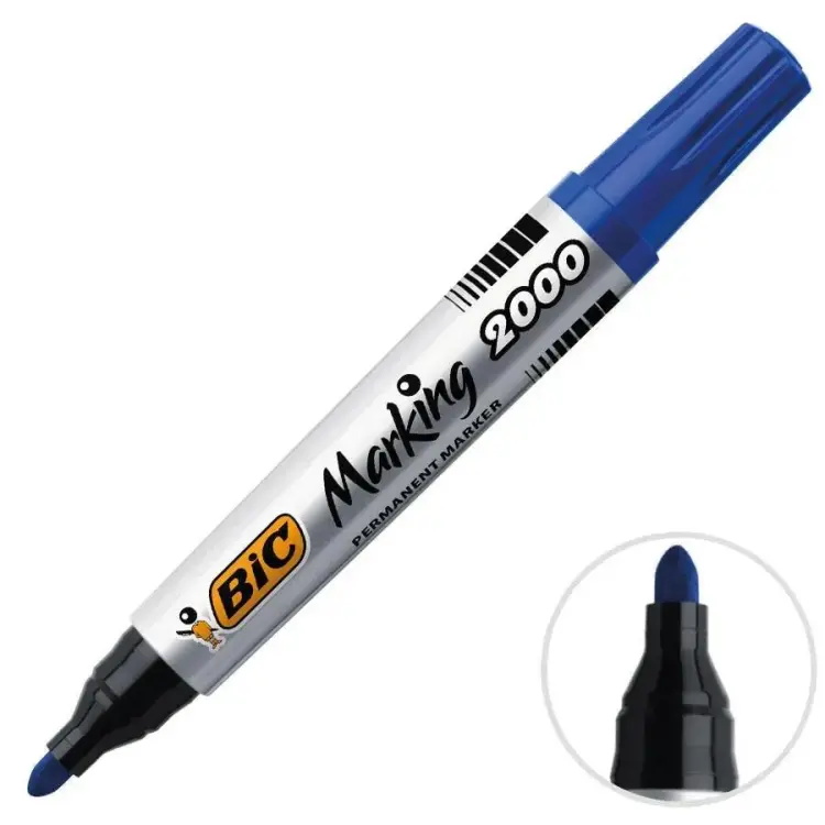 Bic Marker Koli Kalemi Yuvarlak Uç Mavi 2000 - 1