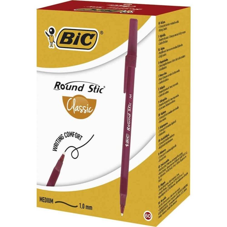 Bic Round Stic Tükenmez Kalem Kırmızı 1 mm 60 Lı 962667 