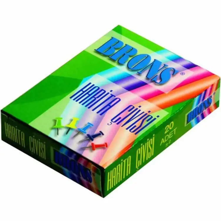 Brons Harita Çivisi Renkli BR-357 20 Li - Brons