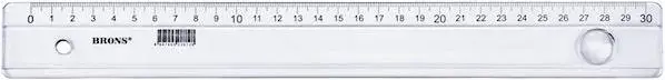 Brons Plastik Cetvel BR-225 30 Cm - 1