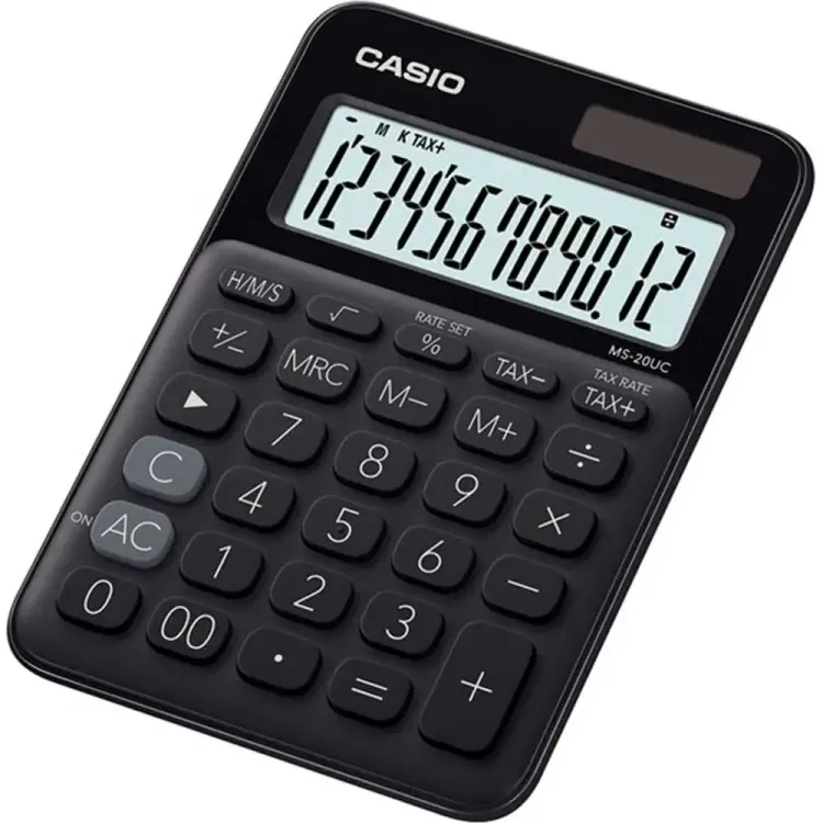 Casio Hesap Makinesi Masaüstü MS-20UC-BK 12 Hane - 1