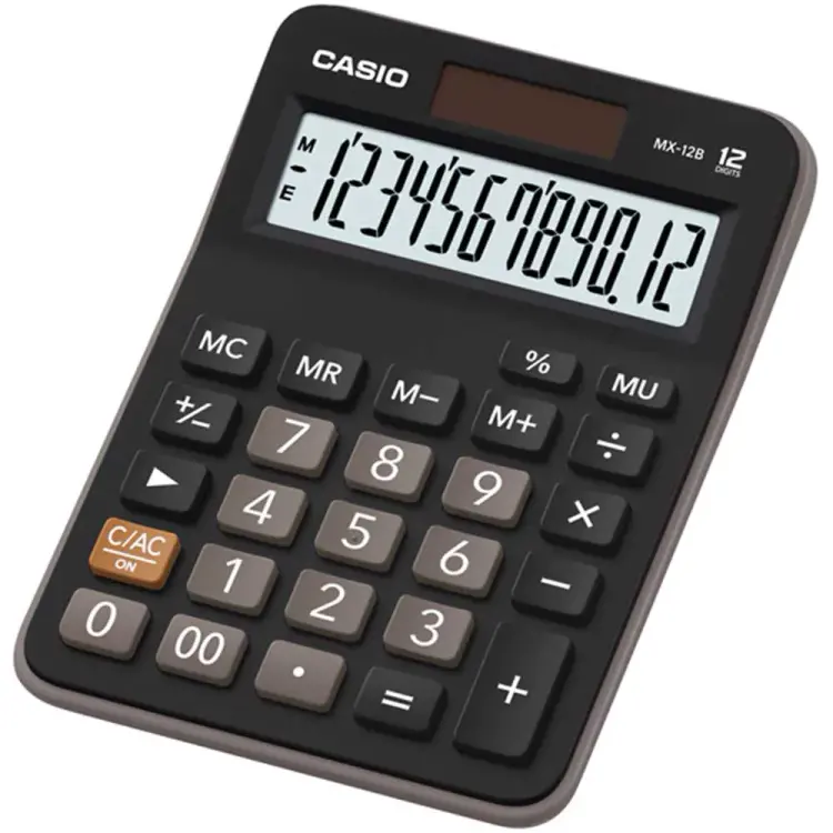 Casio Hesap Makinesi Masaüstü MX-12B BK 12 Hane - Casio Hesap Makineleri