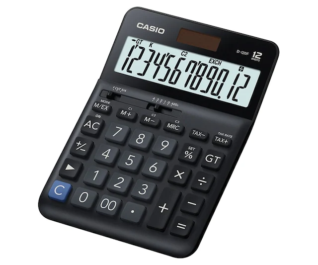 Casio Hesap Makinesi Masaüstü Tipi D-120F 12 Hane
