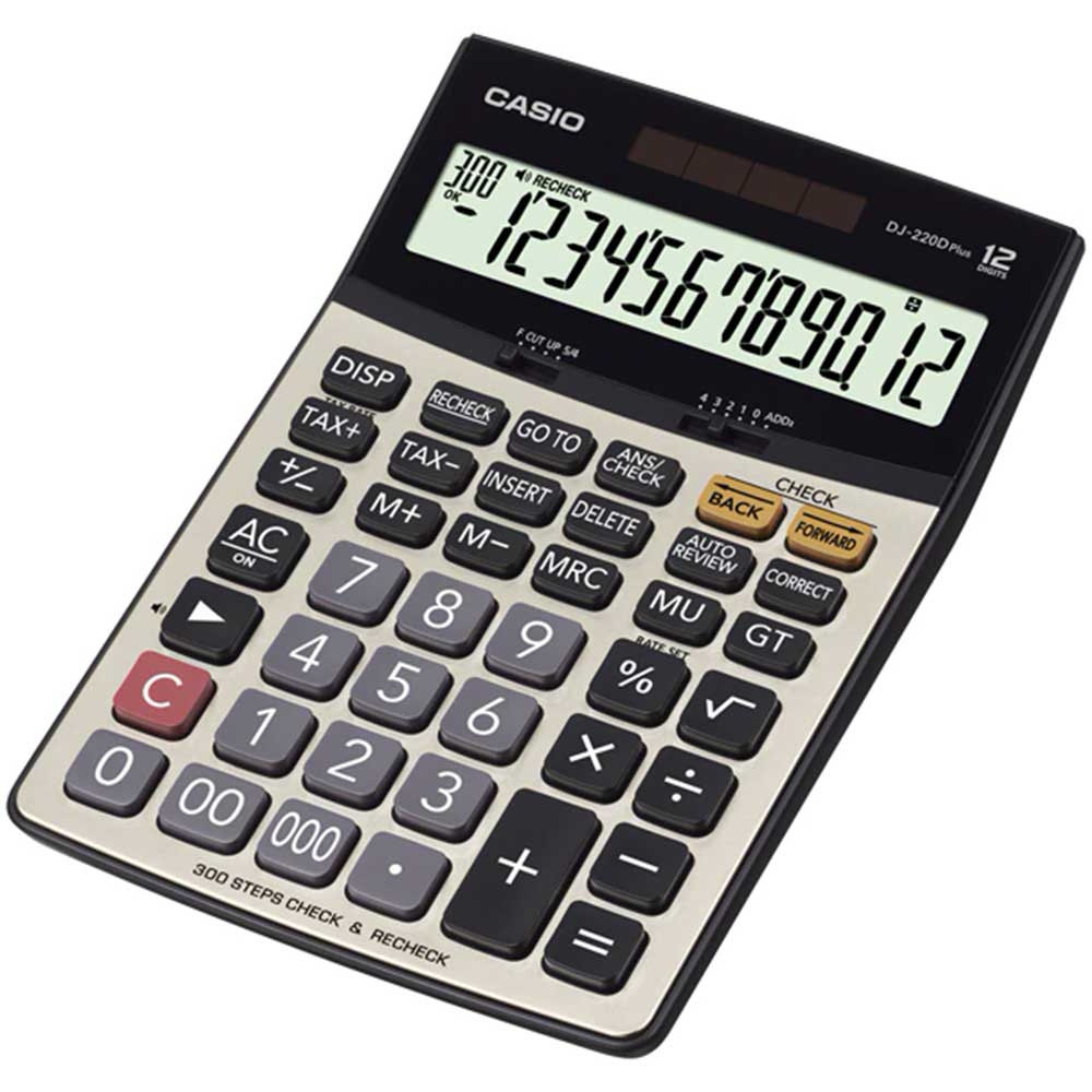Casio Hesap Makinesi Masaüstü Tipi DJ-220D PLUS 12 Hane