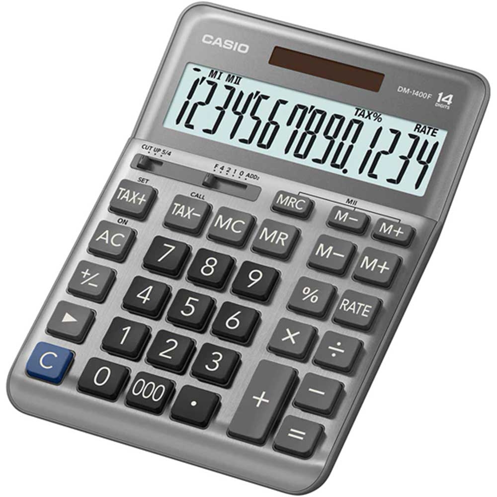 Casio Hesap Makinesi Masaüstü Tipi DM-1400F 14 Hane