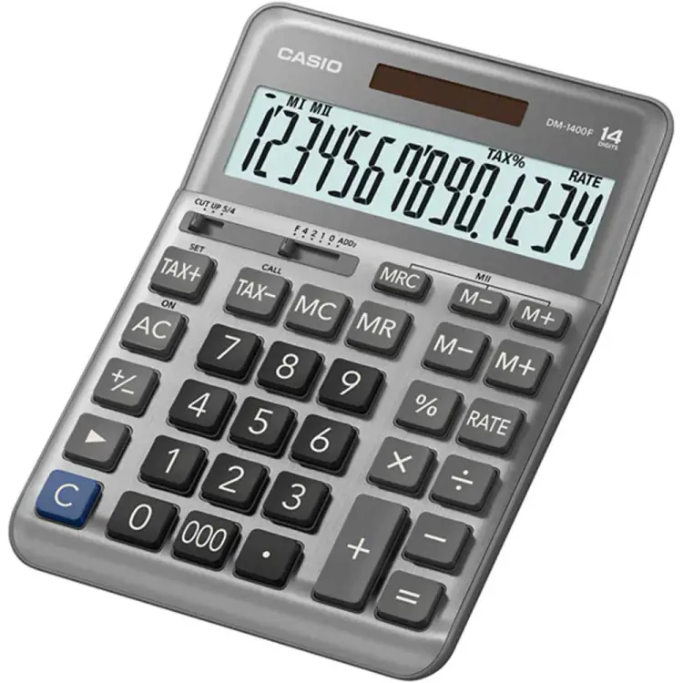 Casio Hesap Makinesi Masaüstü Tipi DM-1400F 14 Hane - Casio Hesap Makineleri