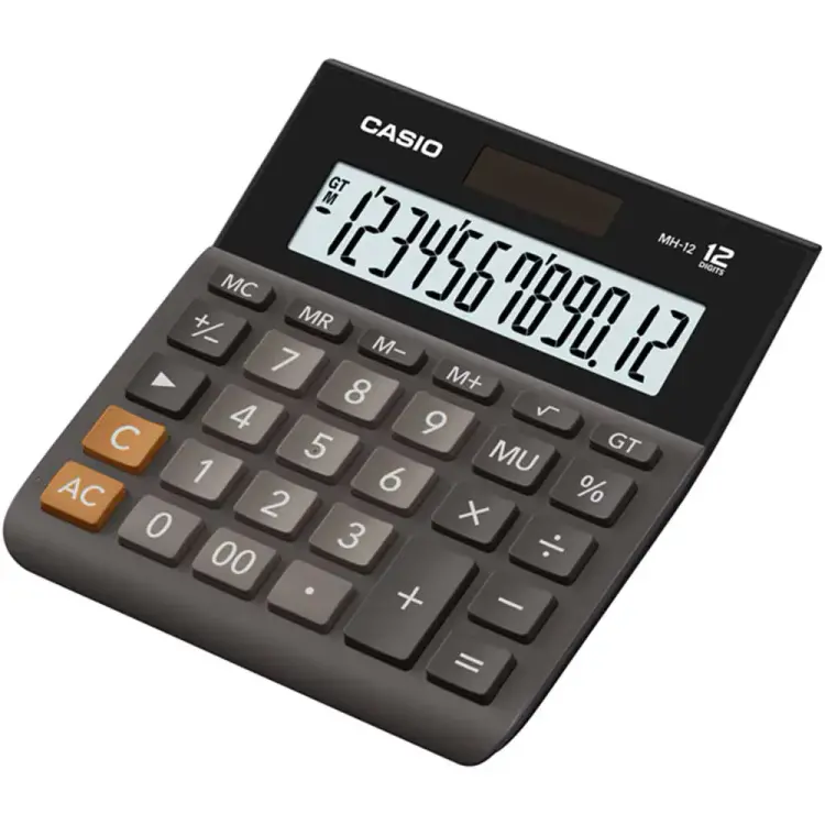 Casio Hesap Makinesi Mini Masaüstü Tipi MH-12 12 Hane - 1