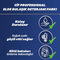 Cif Professional Bulaşık Deterjanı Elde Yıkama 1500 Ml - 7