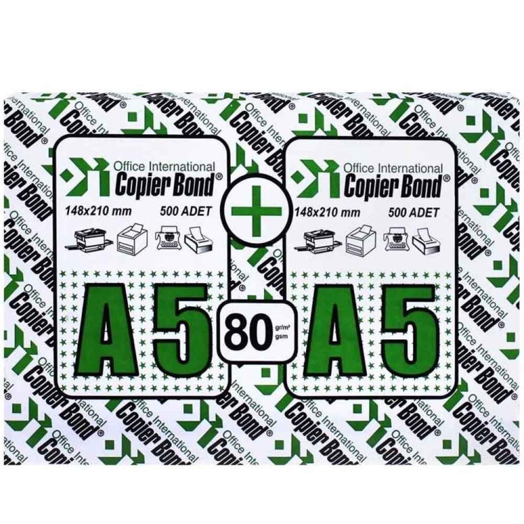 Copier Bond Fotokopi Kağıdı A5 80 Gr 1000 Yaprak 