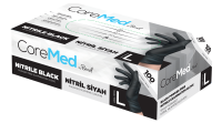 Coremed Siyah Nitril Muayene Eldiveni 100 Lü - Coremed