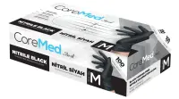 Coremed Siyah Nitril Muayene Eldiveni 100 Lü - 3