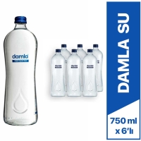 Damla Cam Şişe Su 750 Ml 6 Lı - Damla Su