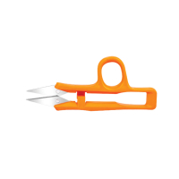 Della (Fiskars 9495) Plastik Saplı Yaylı Düz Uçlu İplik Temizleme Makası D-229 (M-217) - Mercan Makas