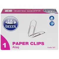 Delta Ataş 21 mm No 1 Beşgen 100 Adet Metalik Gri 167
