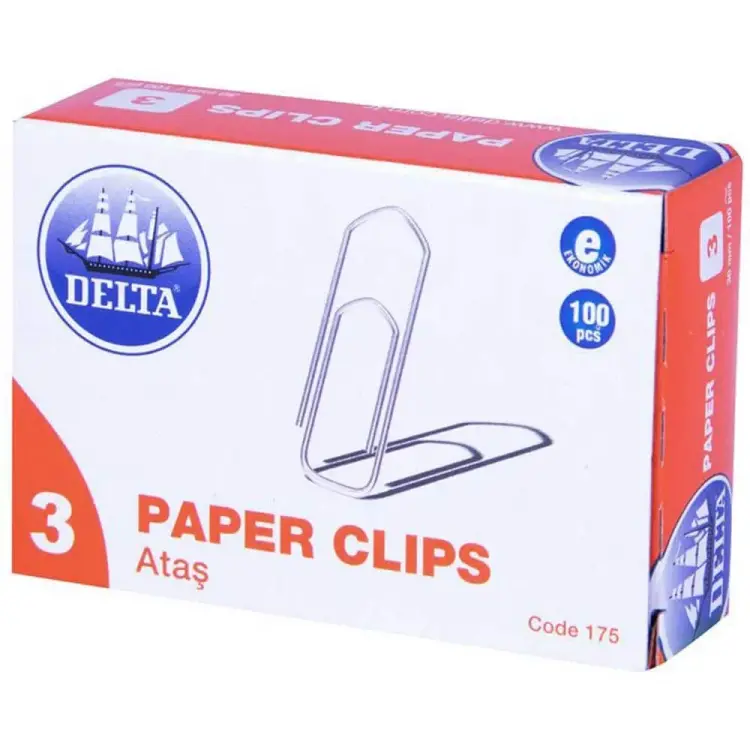 Delta Ataş 30 mm No 3 Beşgen 100 Adet Metalik Gri 175 - Delta
