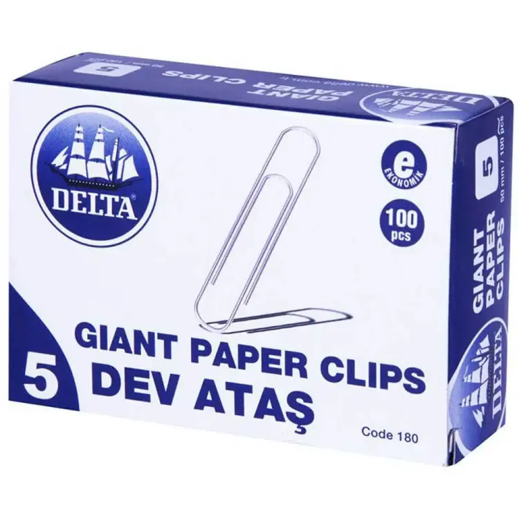 Delta Ataş 50 mm No 5 100 Adet Metalik Gri 180 