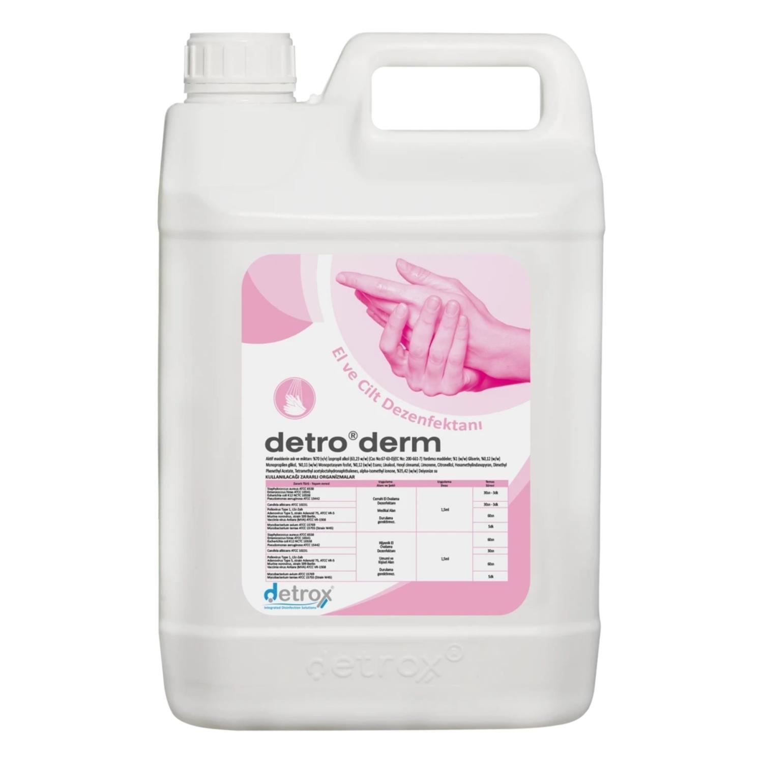 Detrox Detro Derm El ve Vücut Dezenfektanı 5 Lt