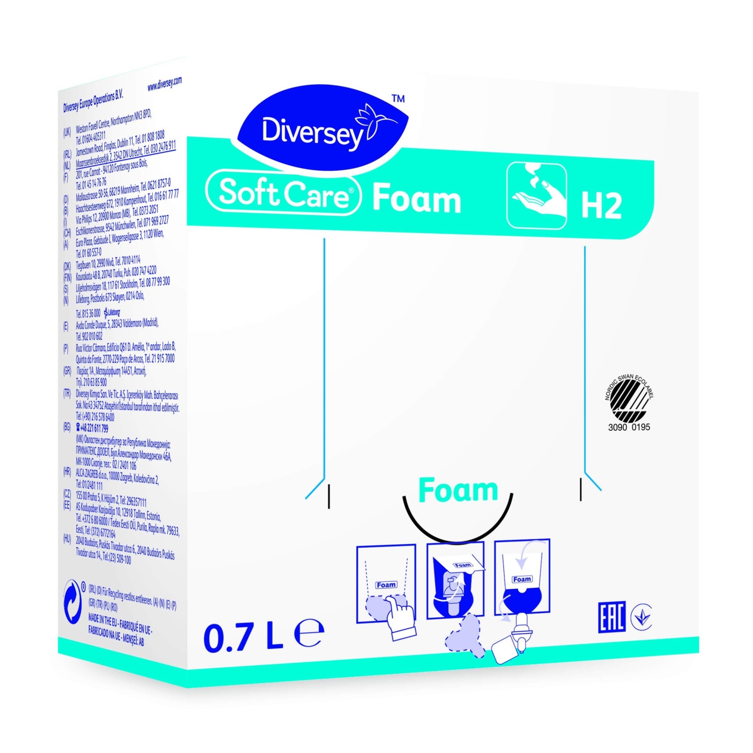 Diversey H2 Line Foam Köpük Sabun 0.7 Lt