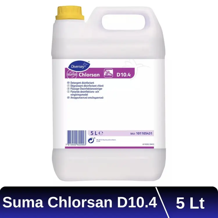 Diversey Suma Chlorsan D10.4 Dezenfektanlı Yüzey Temizleyici 5 Lt - 1
