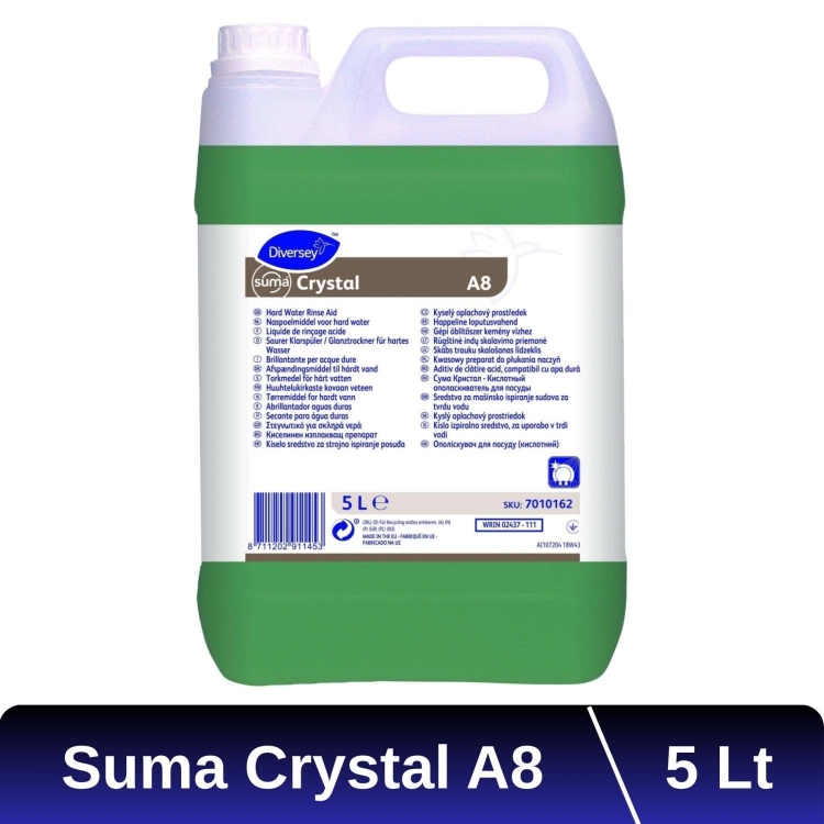 Diversey Suma Crystal A8 Asitli Bulaşık Parlatıcı 5 Lt 
