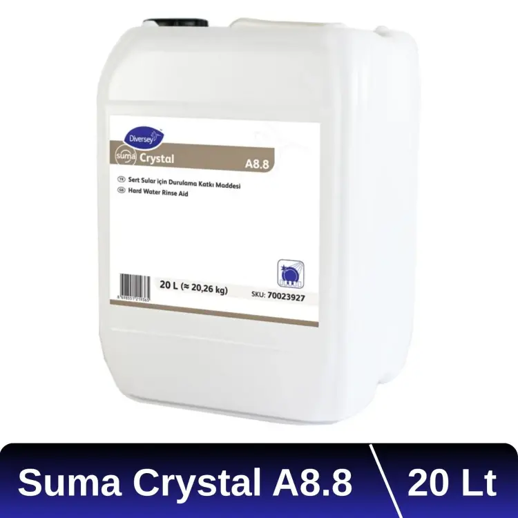 Diversey Suma Crystal A8.8 Asitli Bulaşık Parlatıcı 20 Lt - 1