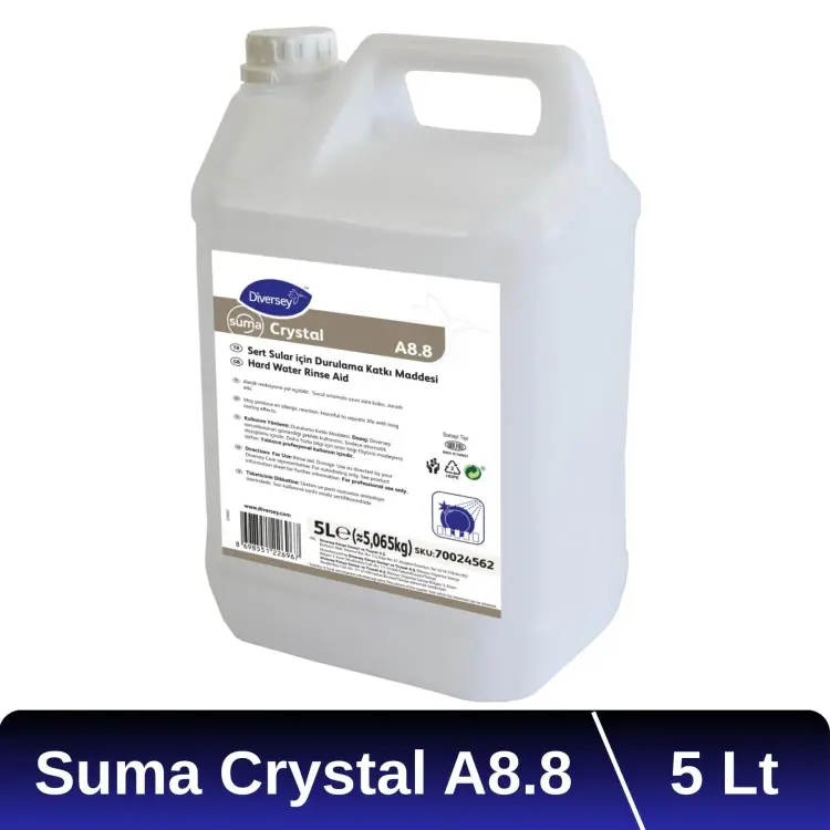 Diversey Suma Crystal A8.8 Asitli Bulaşık Parlatıcı 5 Lt - 1