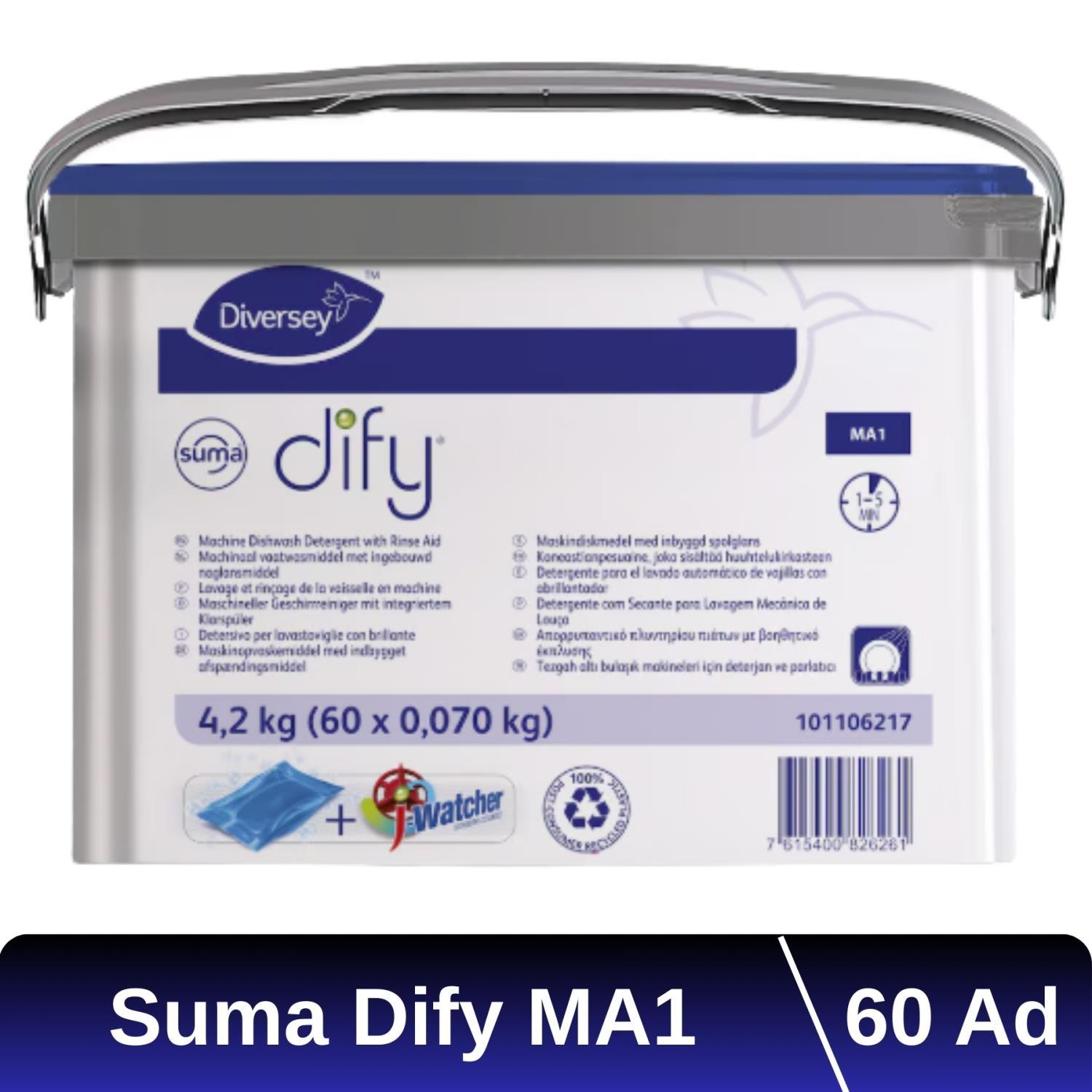 Diversey Suma Dify MA1 Bulaşık Makinesi Tableti 70 Gr 60 Adet