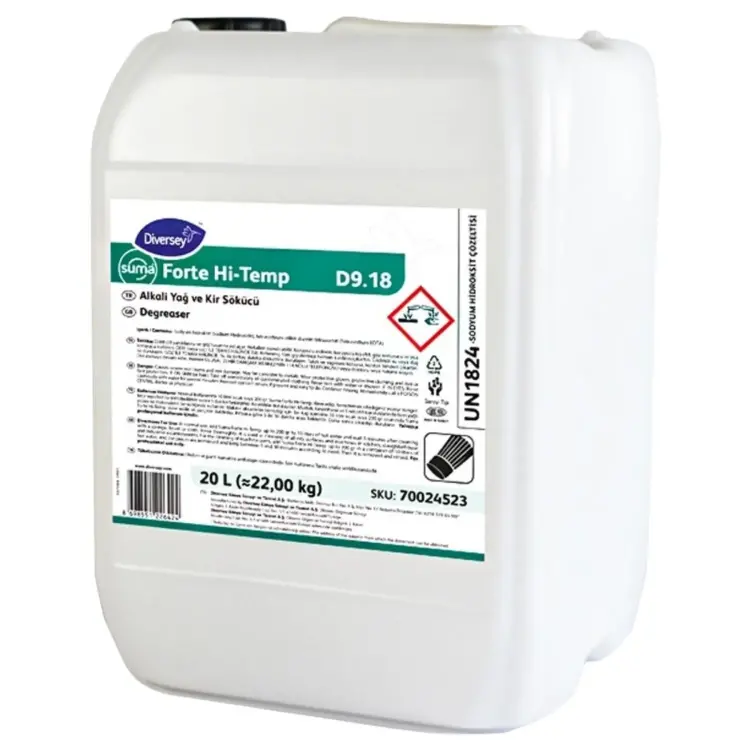 Diversey Suma Forte Hi-Temp D9.18 Alkali Kir ve Yağ Çözücü 20 Lt - 2